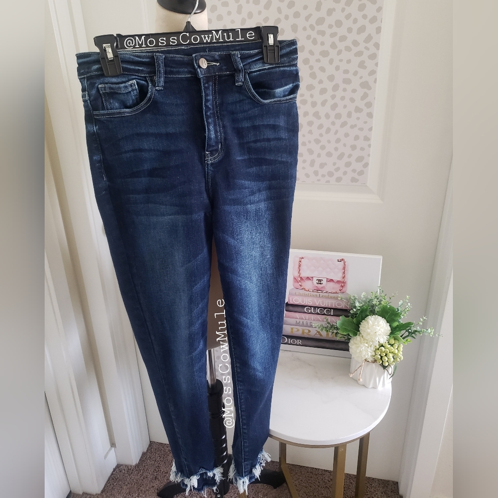 KanCan High Rise Ankle Dark Wash Skinny Jeans